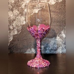 Valentine Bling Wine Glass
